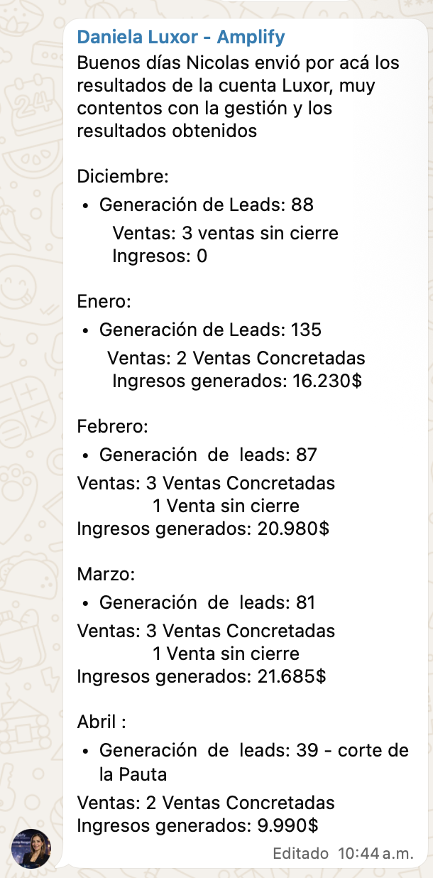 Testimonio Luxor